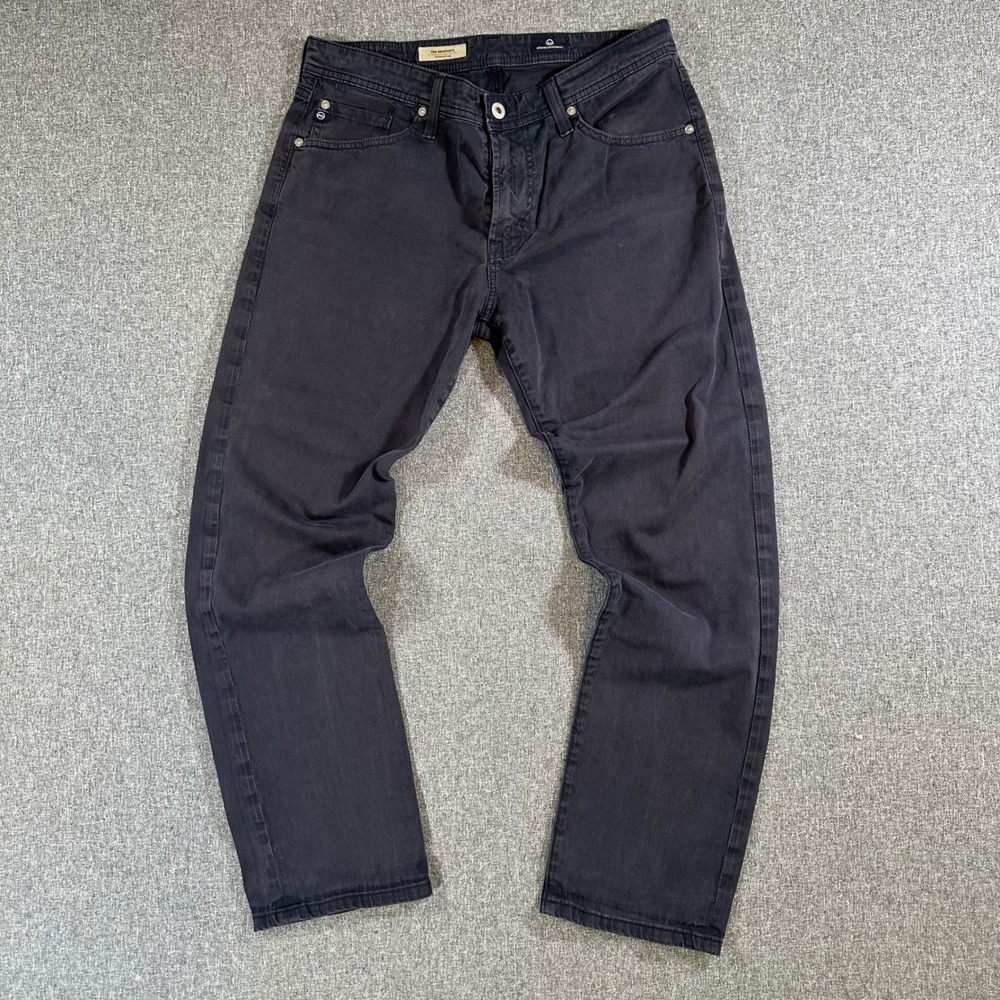 AG Adriano Goldschmied The Graduate Tailored Leg Pants Navy Blue Mens 32x32 USA